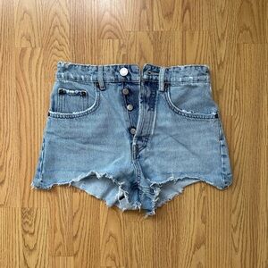 Zara women’s high rise denim shorts